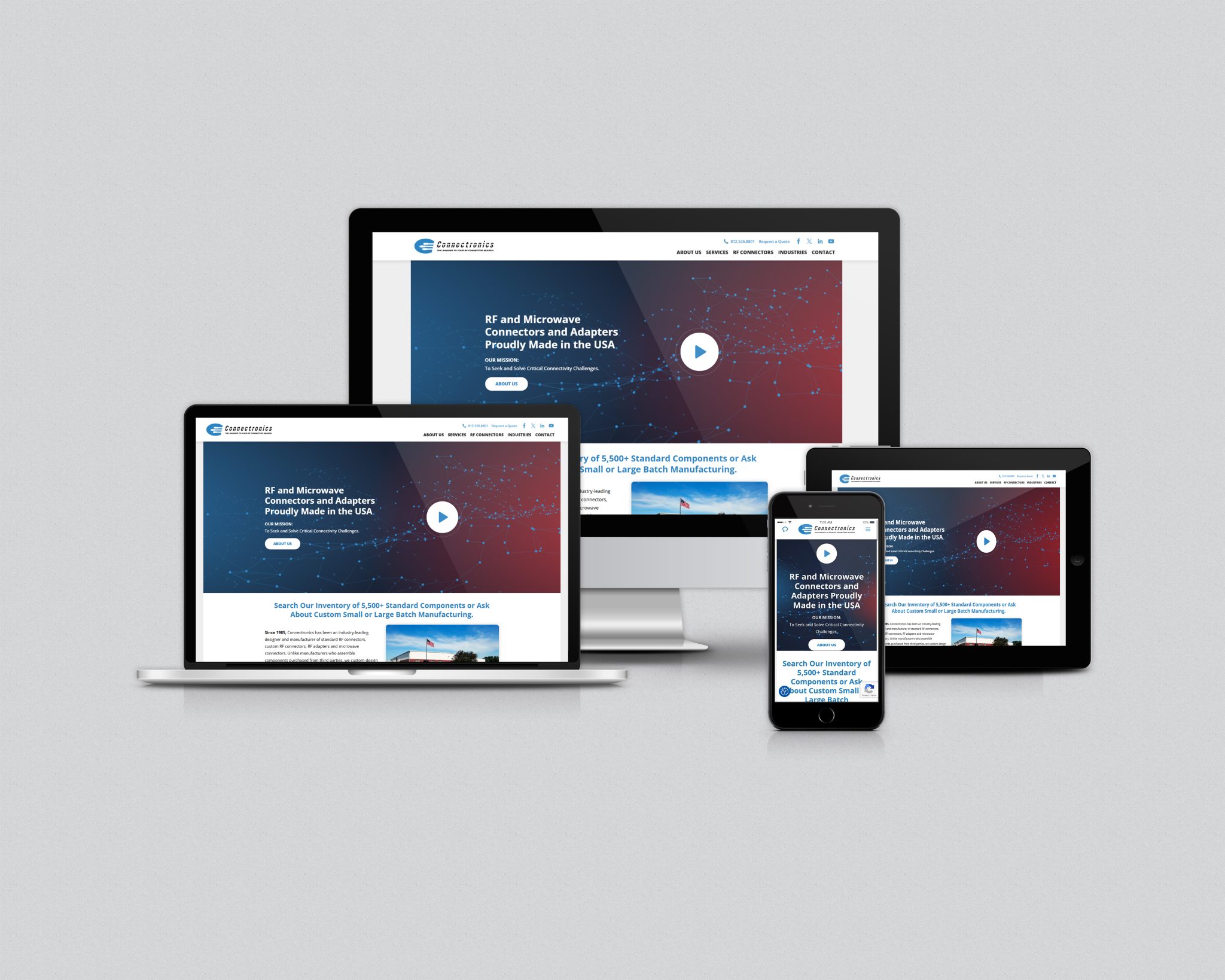 Connectricons Website Mockup
